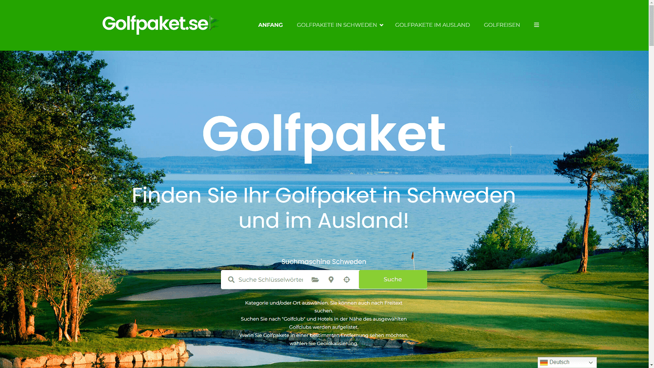 GolfSchweden - Golf in Schweden - Golfplätze und Golfhotels